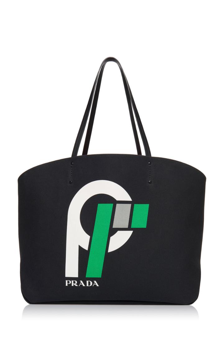 Prada Canapa Tote With Logo