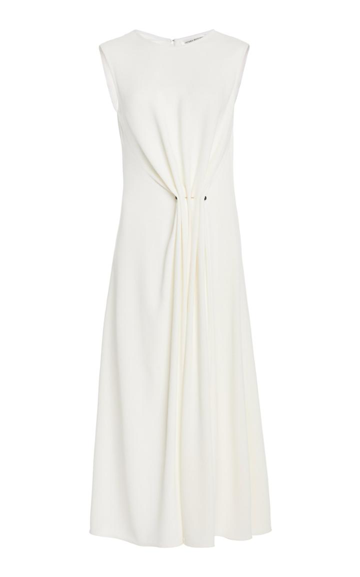 Moda Operandi Victoria Beckham Draped Sleeveless Midi Dress
