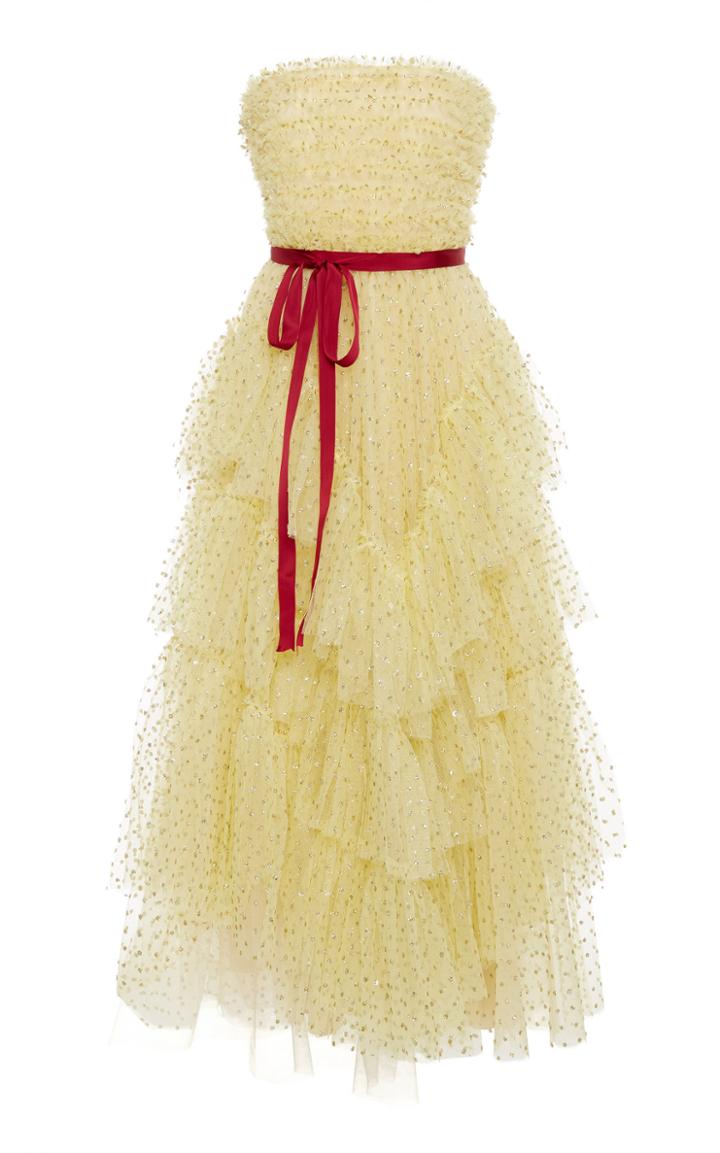 Red Valentino Glitter Dot Tulle Dress