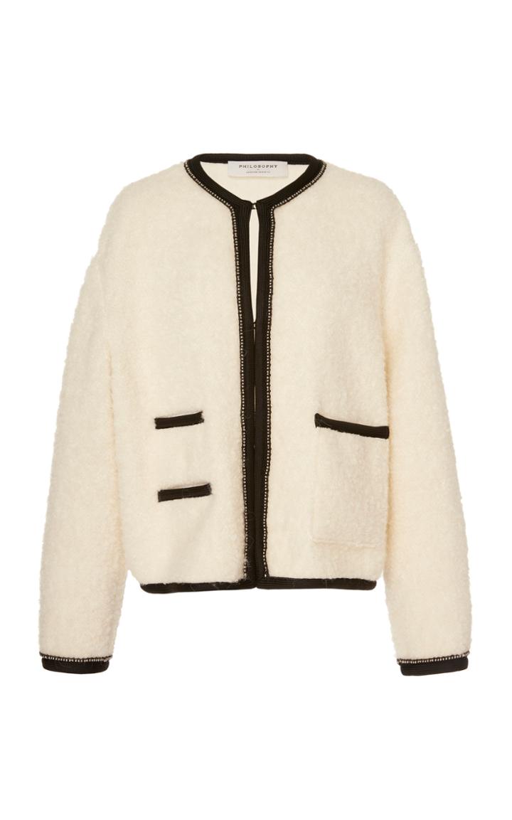 Philosophy Di Lorenzo Serafini Contrast-trimmed Boucle Jacket