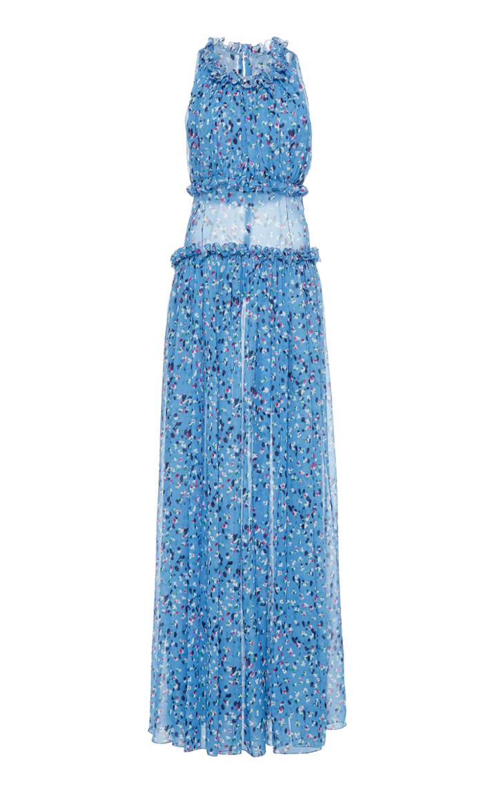Carolina Herrera Brush Stroke Halter Gown