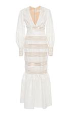 Zimmermann Corsage Linear Linen Midi Dress