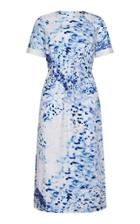 Moda Operandi Lilli Jahilo Maj Porcelain Column Cotton Dress With Side Pockets Size: