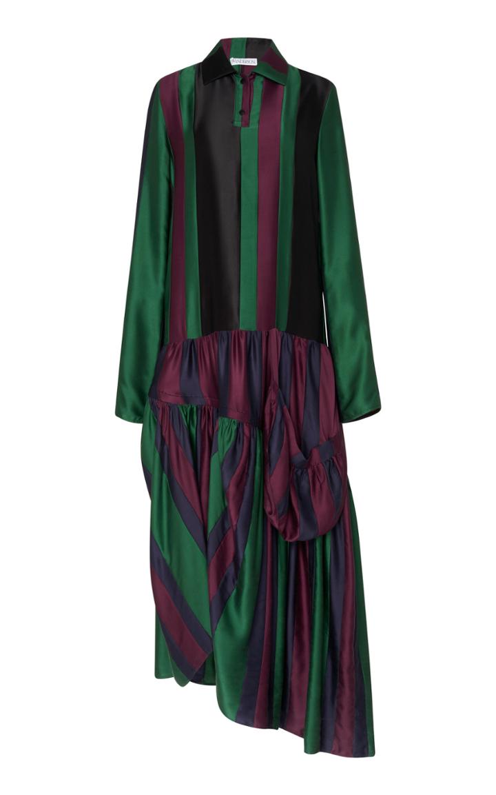 Jw Anderson Sandwashed Silk Satin Dress