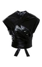Proenza Schouler Asymmetrical Wrap Leather Top