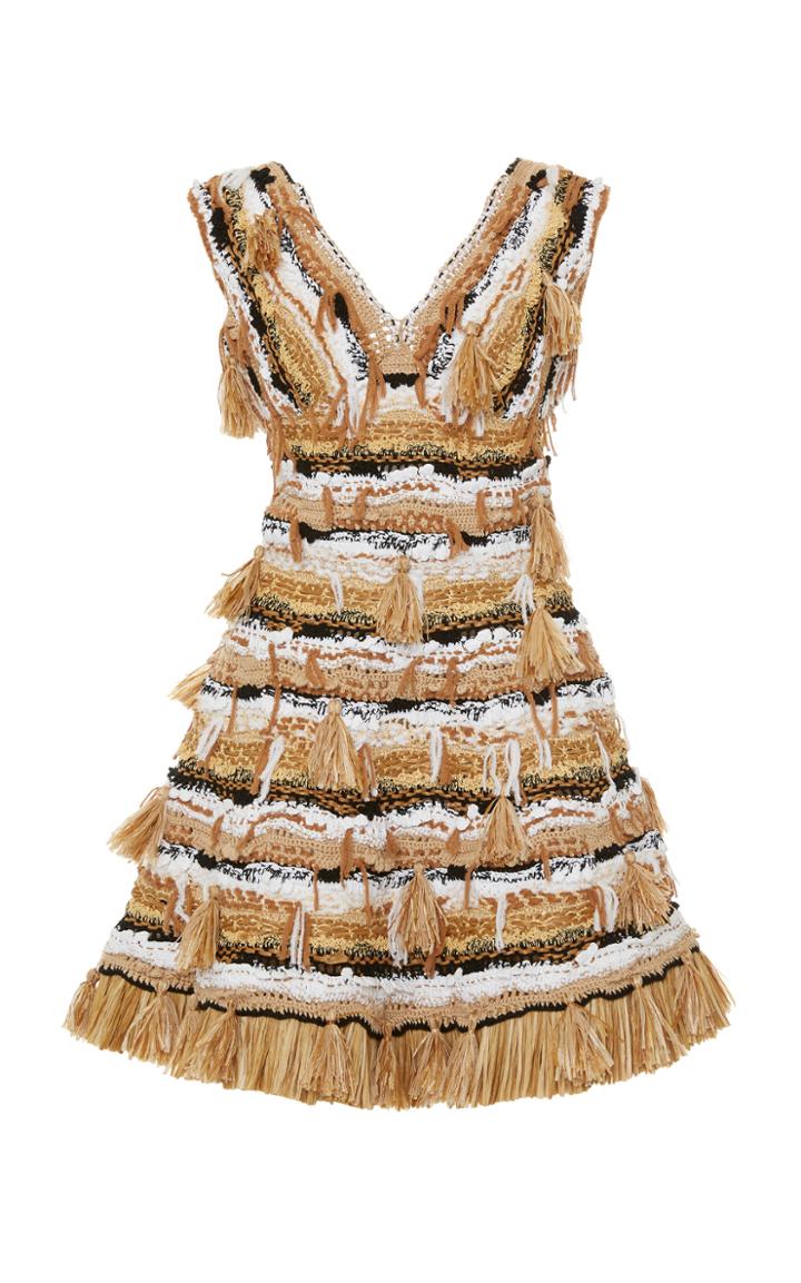 Moda Operandi Dolce & Gabbana Fringed Cotton-blend Dress Size: 38