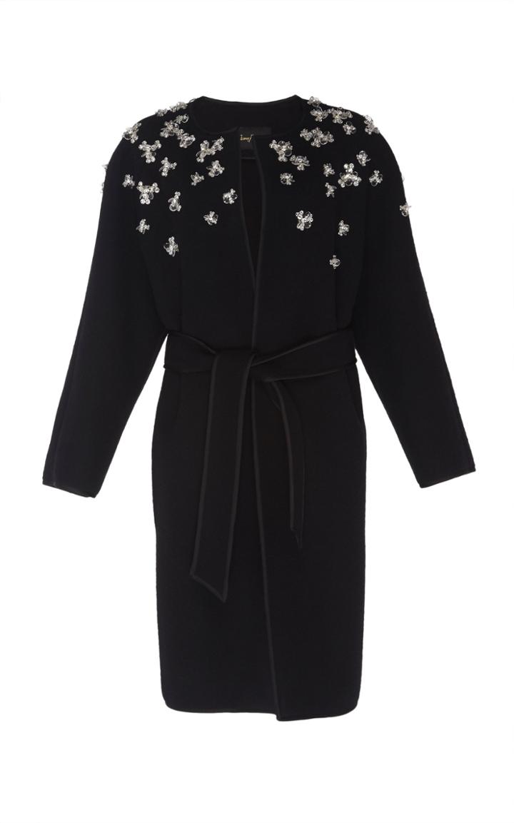 Jenny Packham Satine Embellished Wrap Coat