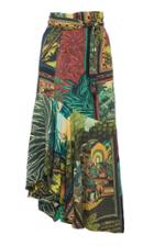 Agua De Coco Printed Midi Wrap Skirt