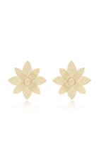 Tory Burch Hammered Metal Willow Stud Earring