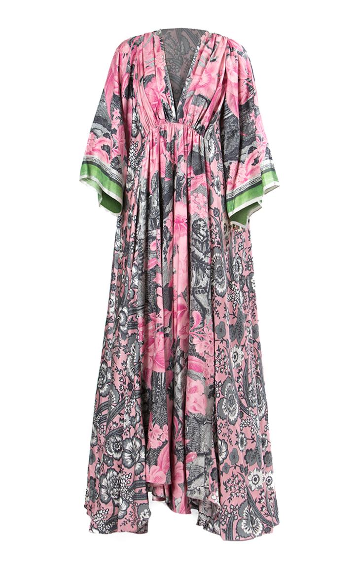 Moda Operandi Biyan Gozan Printed Silk-twill Dress