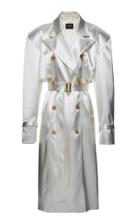 Moda Operandi Magda Butrym Brockham Silk-blend Satin Trench Coat Size: 34