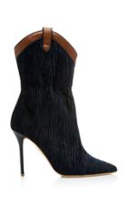 Malone Souliers By Roy Luwolt Daisy Leather-trimmed Velvet Boots