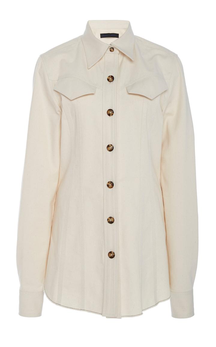 Proenza Schouler Long-sleeve Lightweight Denim Shirt