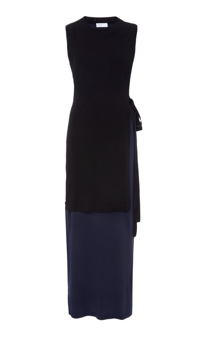 Rosetta Getty Tie-detailed Layered Cotton Dress