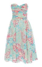 Zac Posen Tropical Tulle Cocktail Dress