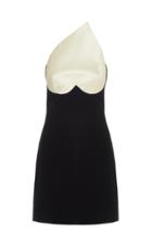George Keburia Heart Detail Velvet Mini Dress