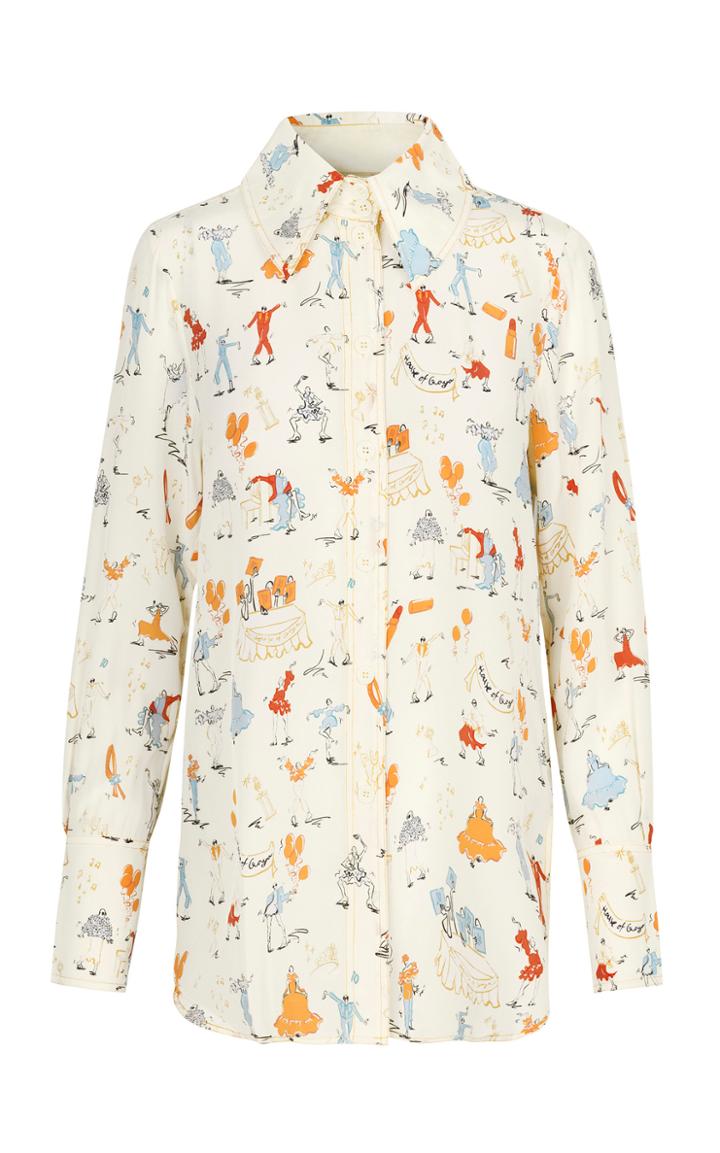 Stine Goya James Silk Printed Button Down