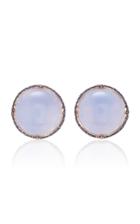 Giovane 18k Rose Gold Chalcedony And Sapphire Earrings
