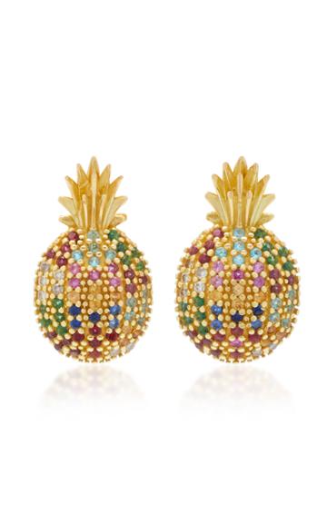Essere 18k Gold Sapphire Earrings