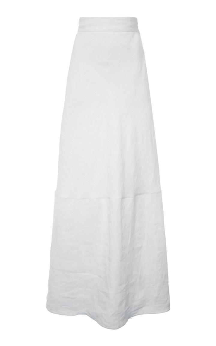 Miu Miu High-rise Linen Maxi Skirt