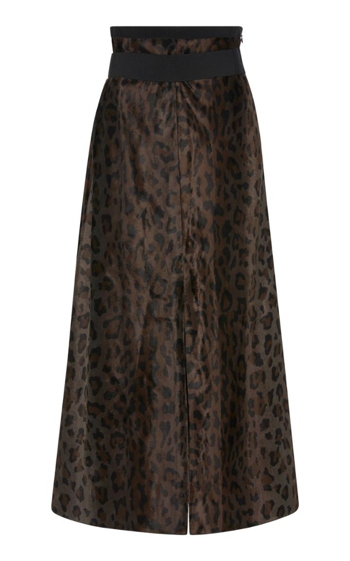 Dorothee Schumacher Leopard Deluxe High-rise Cotton-blend Midi Skirt