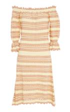 Blumarine Striped Crochet Dress