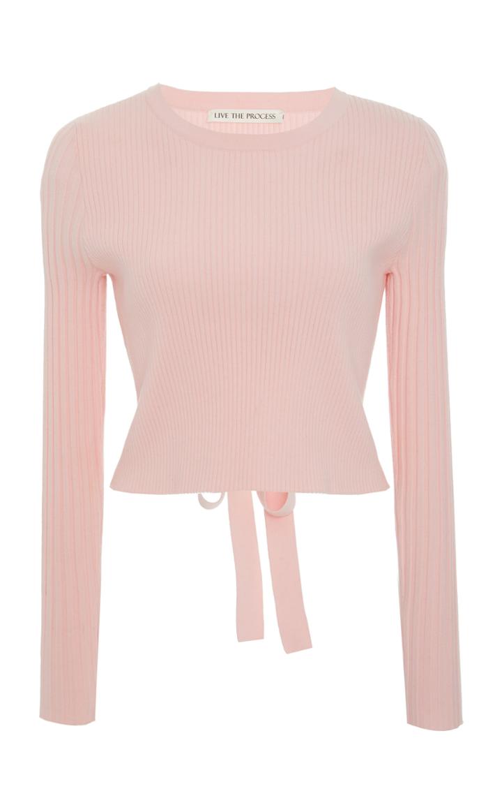 Live The Process Crop Open Back Knit