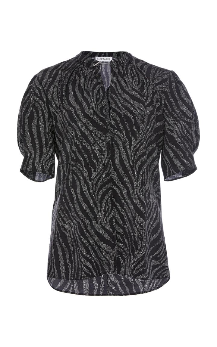 Altuzarra Maya Zebra Silk Blouse