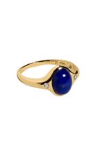 Pamela Love Mini Essential 10kt Yellow-gold, Lapis And Diamond Ring