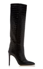 Paris Texas Croc-embossed Leather Knee Boots Size: 37