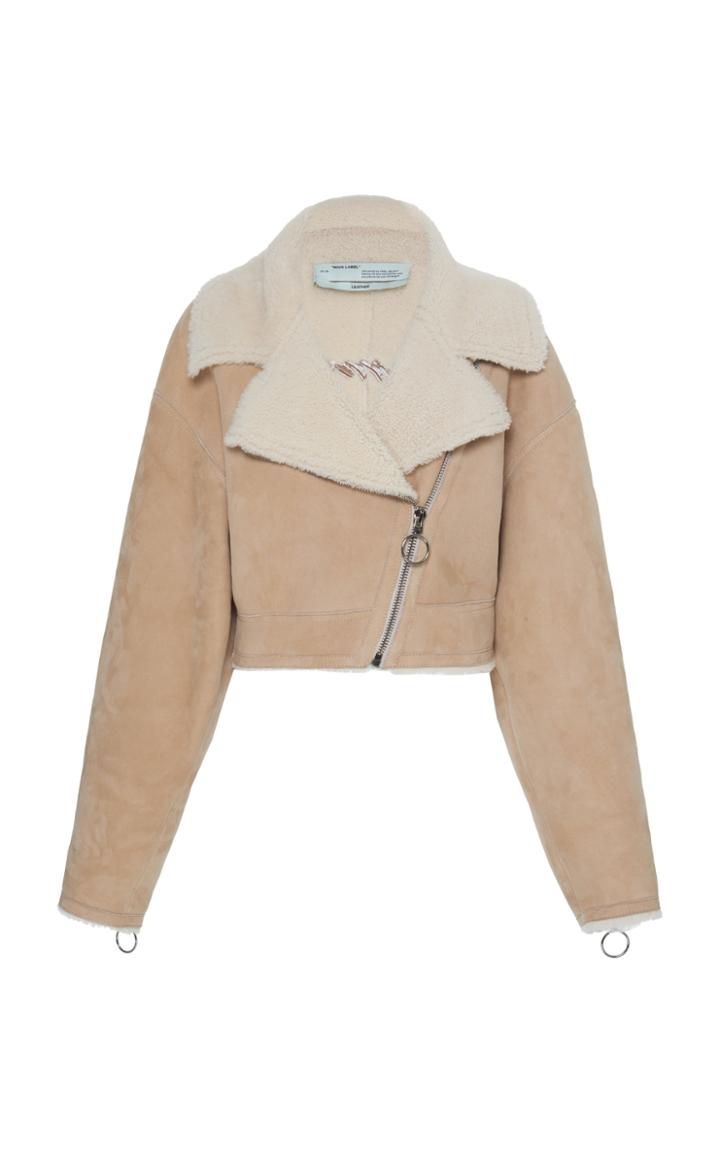 Off-white C/o Virgil Abloh Asymmetric-zip Shearling Jacket