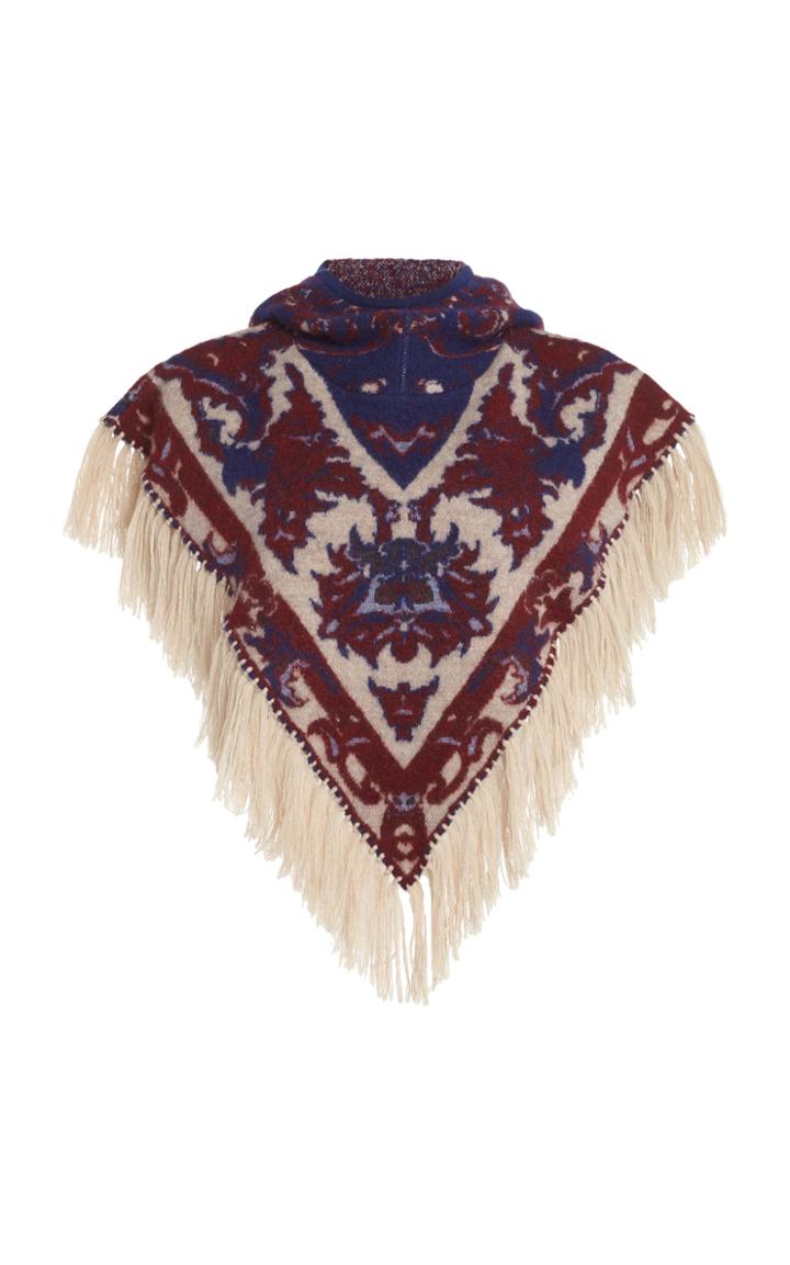 Moda Operandi Paco Rabanne Fringed Jacquard Capelet