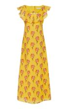Borgo De Nor Elisabetta Floral-print Ruffled Maxi Dress