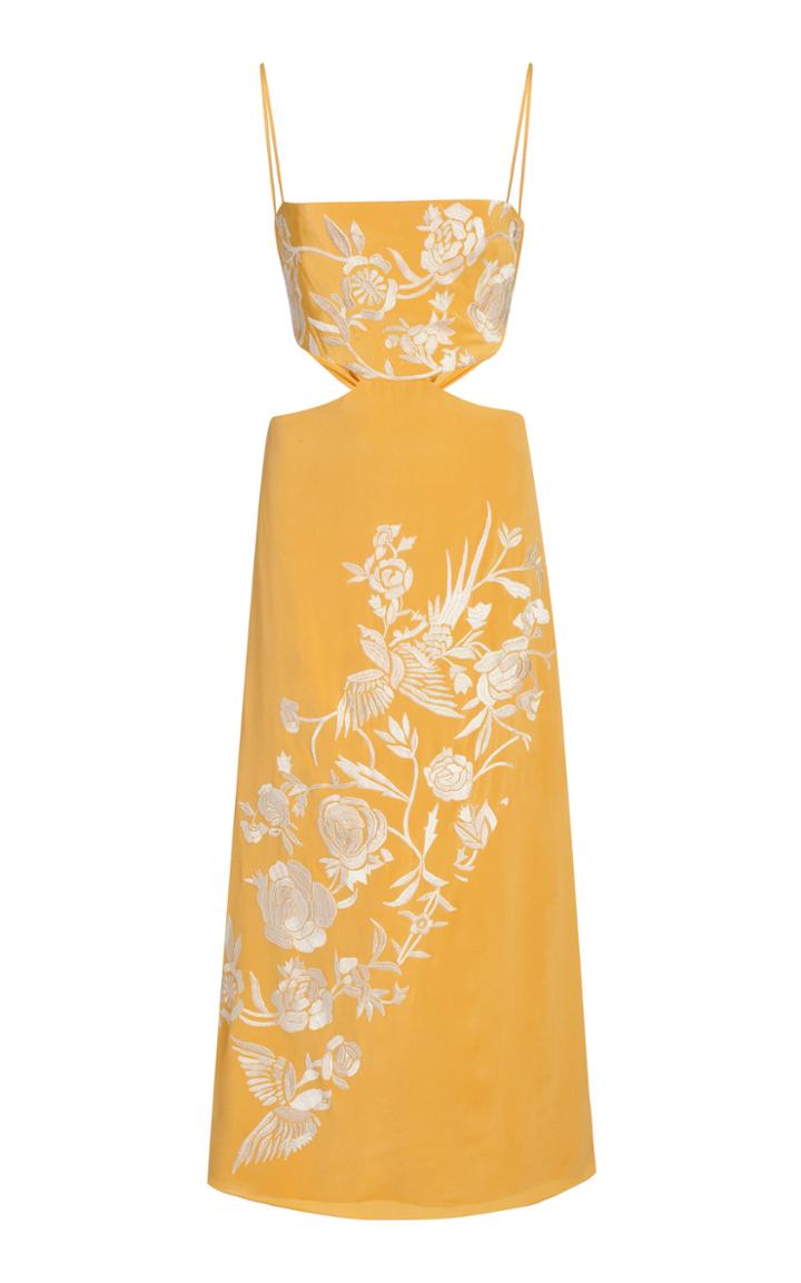 Moda Operandi Johanna Ortiz Moon Whispers Embroidered Silk Dress