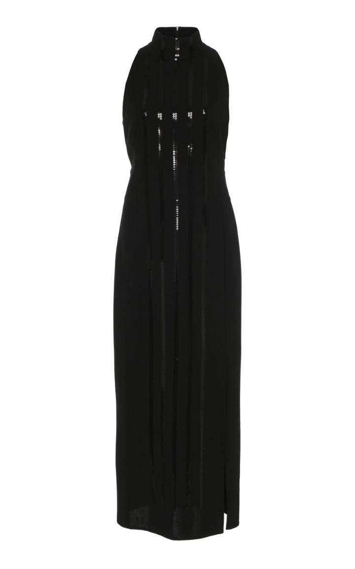 Akris Sequined-embellished Wool Midi Sheath Dress