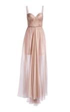 Maria Lucia Hohan Selen Gathered Silk Chiffon Maxi Dress