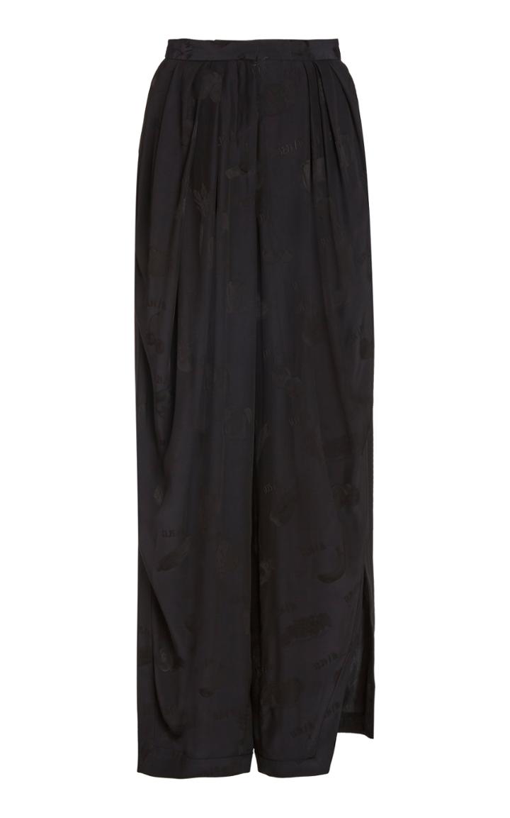 Moda Operandi Rosie Assoulin Pleated Cotton-blend Jacquard Wide-leg Pants