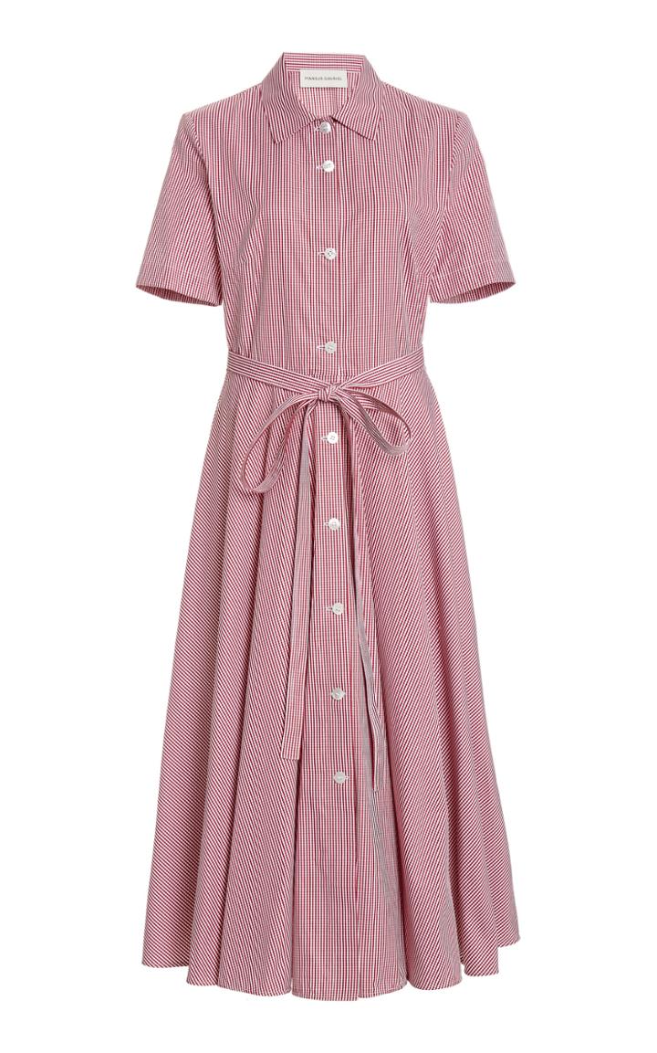 Mansur Gavriel Gingham Cotton Shirt Dress