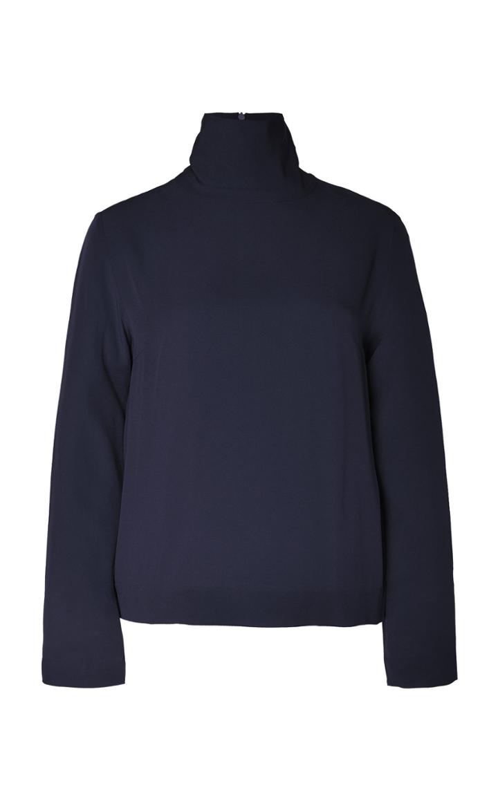 Bouguessa Crepe Turtleneck Top