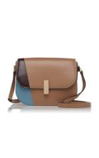 Valextra Iside Color-blocked Leather Satchel Bag
