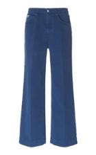 Alexachung Cropped Wide-leg Twill Cotton Pants