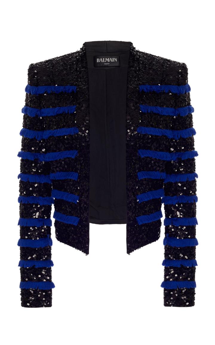 Balmain Sequined Fringe Jacket