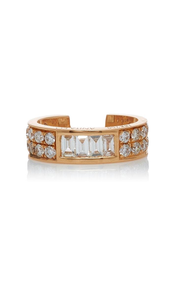 Anita Ko Single Baguette And Diamond Ear Cuff