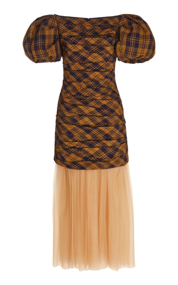 Moda Operandi Khaite Shelly Puffed Sleeve Cotton Dress Size: 0