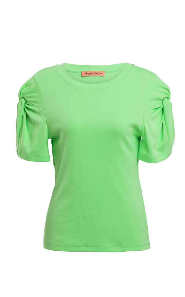Maggie Marilyn Knot On Organic Cotton Gathered T-shirt