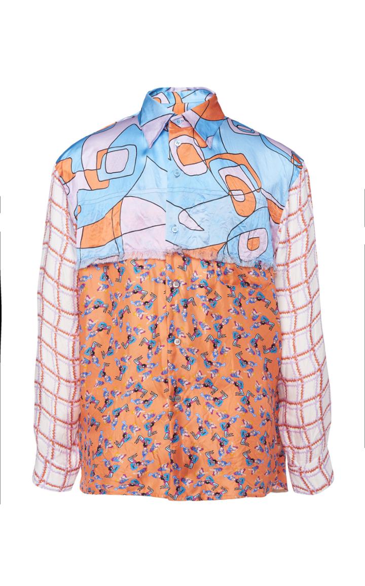 Marni Mix Contrast Print Silk Shirt