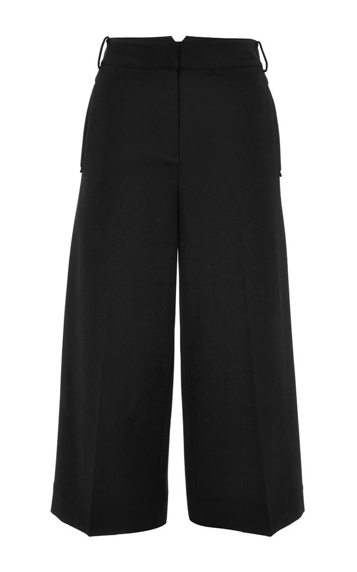 Tibi Black Anson Stretch Wide Leg Pant