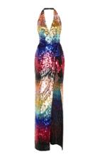 Moda Operandi Zuhair Murad Multi-tone Sequin-embellished Maxi Dress Size: 32