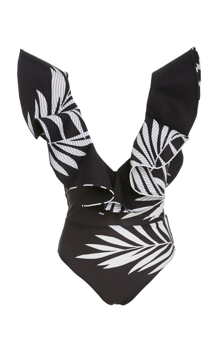Johanna Ortiz Anastacia Ballet Ruffled Printed Swimsuit
