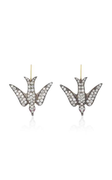 Sylva & Cie Diamond Swallow Earrings
